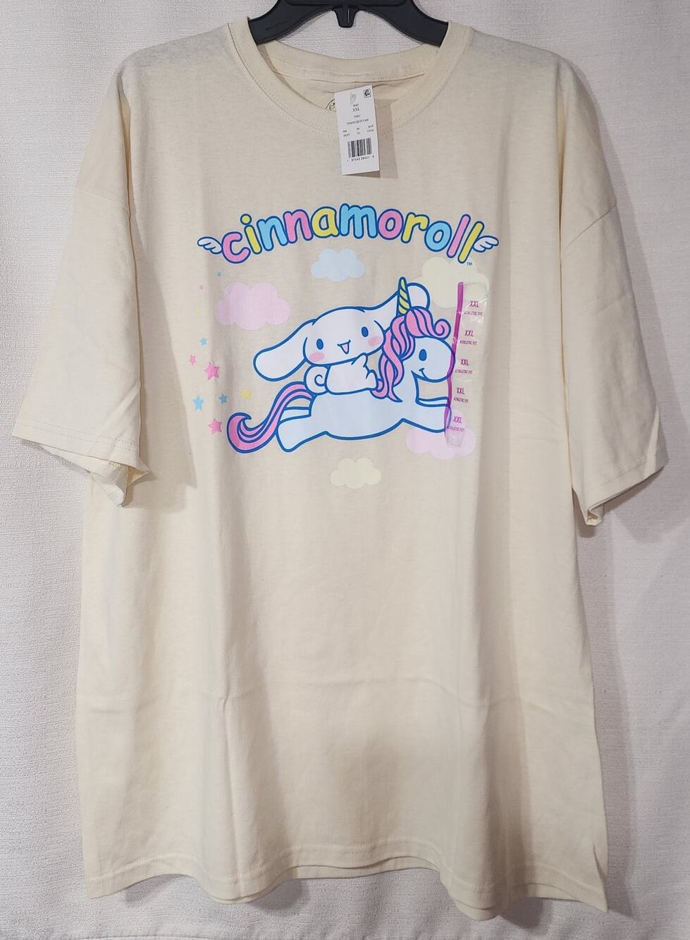 Cinnamoroll riding unicorn athletic fit Men's XXL shirt